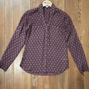 Express Portofino shirt XS mauve trellis